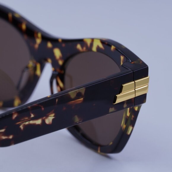 Bottega Veneta BV1103S 002 Sunglasses Havana Square Frame, Brown Lenses main image 3